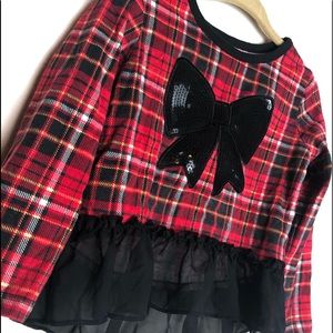 Super cute red and black plaid Garanimals 2T shirt GREAT for holiday pictures!